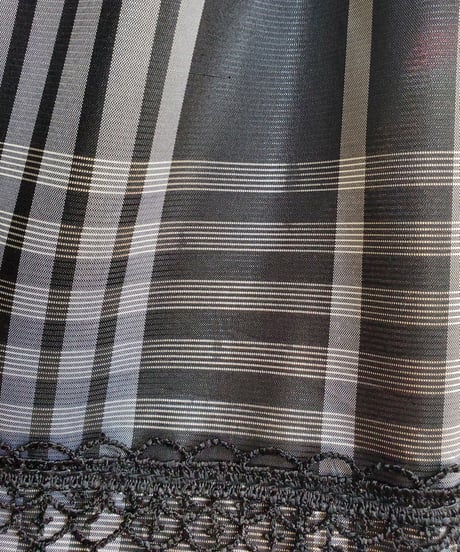 【Seek an nur】Euro Check Metallic Flare Skirt