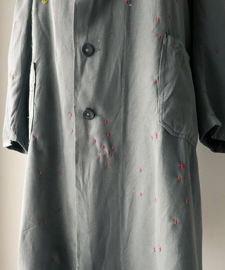 【tiny yearn】⁡60's French Embroidered Painted Work Coat