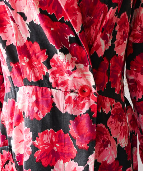 【tiny yearn】1970's Floral Art Dress Gown