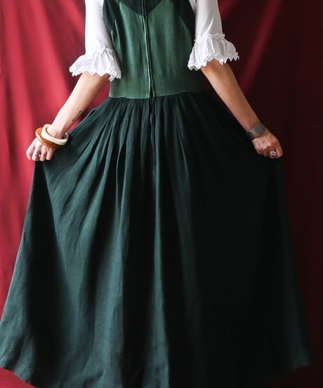 【Seek an nur】Tyrolean Linen Dirndl Dress