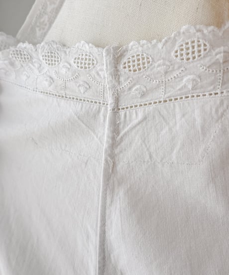 【Seek an nur】1900-20's antique cotton night dress