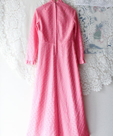 【tiny yearn】1960's Floral Lace Maxi Dress
