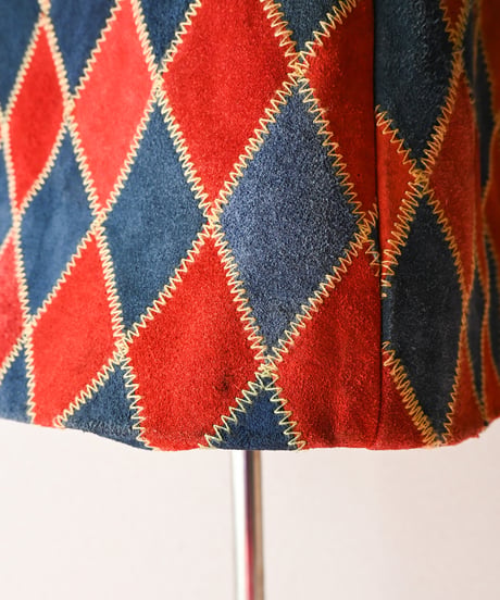 【tiny yearn】1970's Vintage Patchwork Suede Skirt