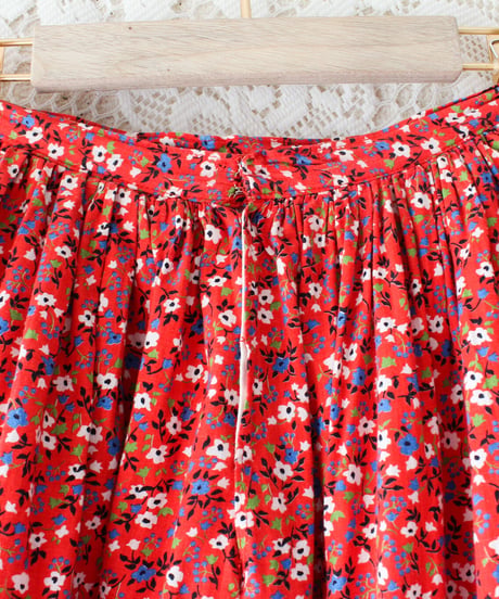 【tiny yearn】1970's Vintage Floral Layered Flare Skirt