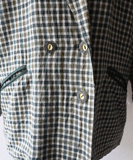 【Seek an nur】Tyrolean Check Over Jacket