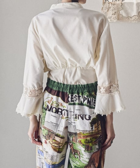 【Seek an nur】Euro cropped puff dirndl blouse