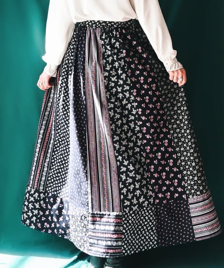 【Seek an nur】Euro Floral Maxi Skirt