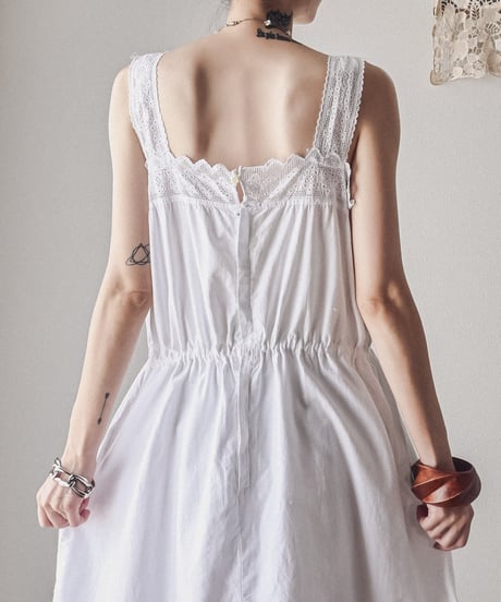 【Seek an nur】1900-20's antique cotton night dress
