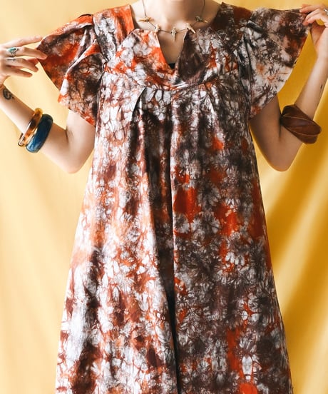 【tiny yearn】African Batik Maxi Dress