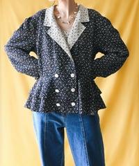 【tiny yearn】Euro Floral Layered Peplum Blouse