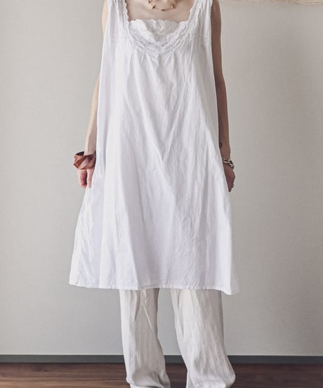 【Seek an nur】1900-20's antique cotton night dress