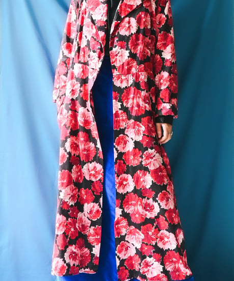 【tiny yearn】1970's Floral Art Dress Gown