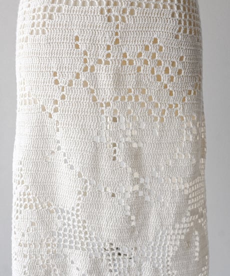 【Seek an nur】Vintage cotton crochet apron