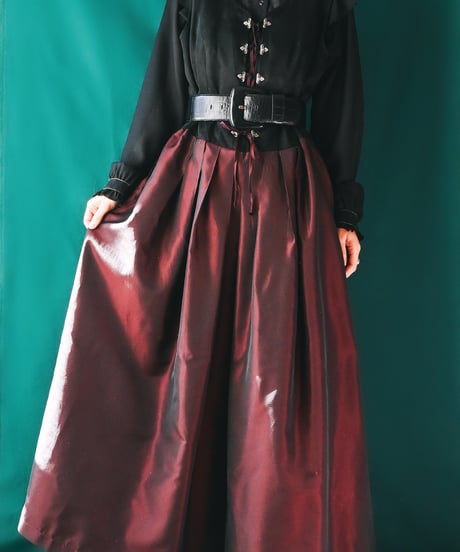 【Seek an nur】Tyrolean Black×Metallic Dirndl Dress