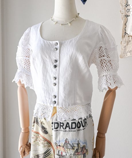【Seek an nur】Euro lace linen dirndl blouse