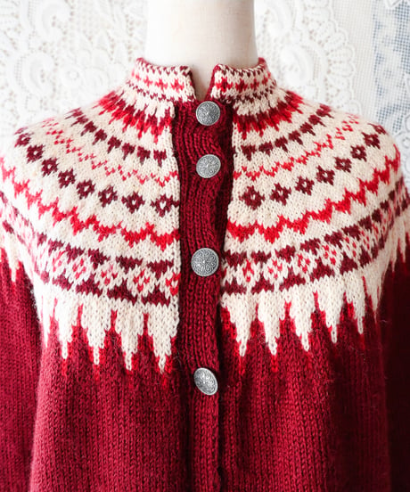 【tiny yearn】Norway Jacquard Hand Knit Cardigan