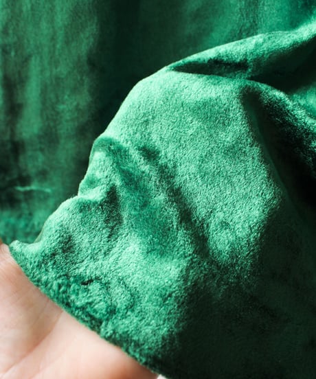 【Seek an nur】1970's Big Collar Velvet Maxi Dress