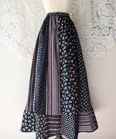 【Seek an nur】Euro Floral Maxi Skirt