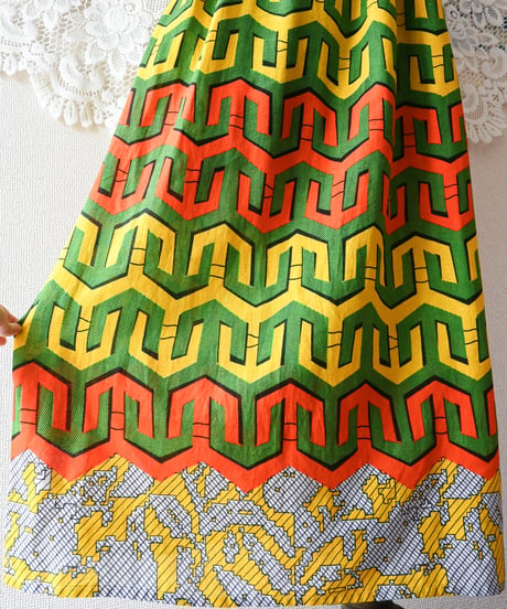 【tiny yearn】African Batik Maxi Dress