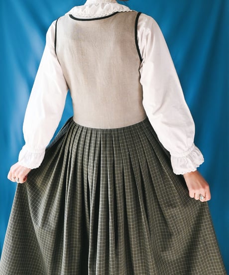【tiny yearn】Tyrolean Check Dirndl Dress