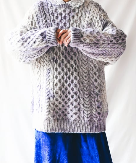【Seek an nur】Ireland Alan Knit Fisherman Sweater