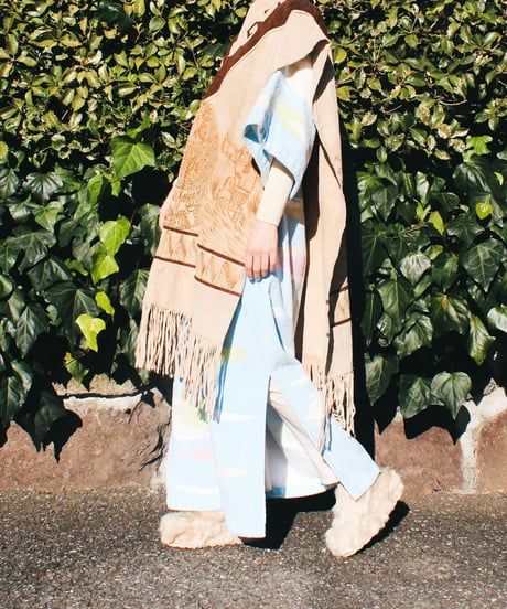 【tiny yearn】1970's Vintage Pile Beach Maxi Dress