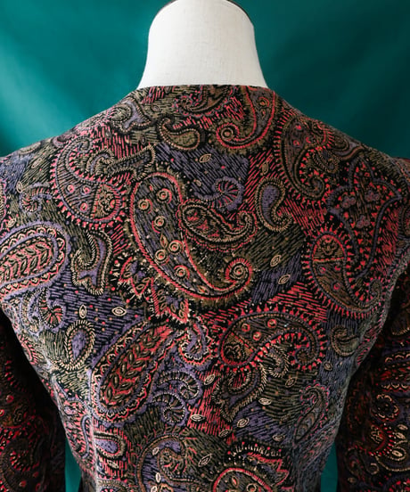 【Seek an nur】Italy Paisley Velours Puff Jacket