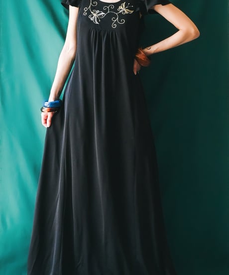 【Seek an nur】German Black Maxi Dress