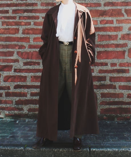 【Seek an nur】Brown Balmacaan Over Coat