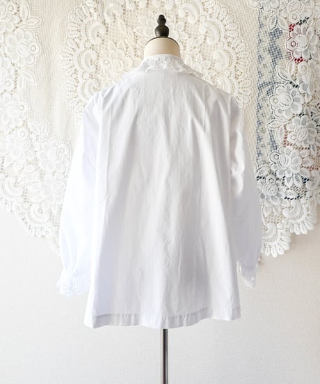 【Seek an nur】French Antique Cotton Night Blouse