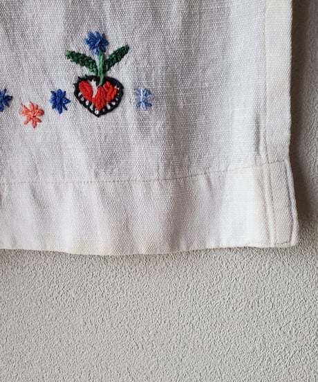 【Seek an nur】Euro Embroidered linen waist apron
