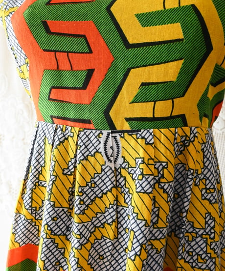 【tiny yearn】African Batik Maxi Dress