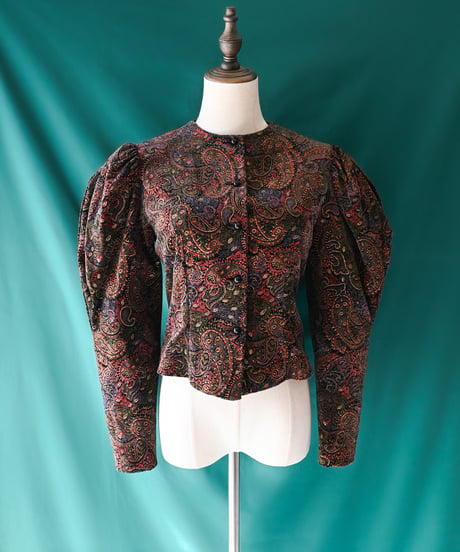 【Seek an nur】Italy Paisley Velours Puff Jacket