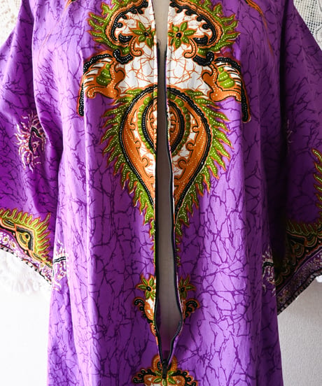 【tiny yearn】African Batik Boubou Maxi Dress