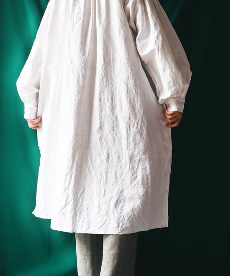 【Seek an nur】1890-1920's French Antique Linen Smock