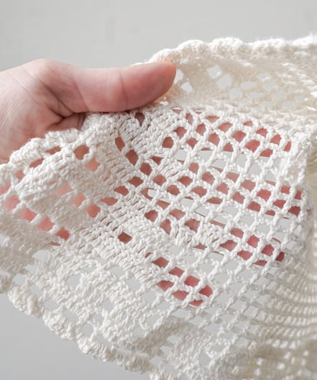 【Seek an nur】Vintage cotton crochet apron