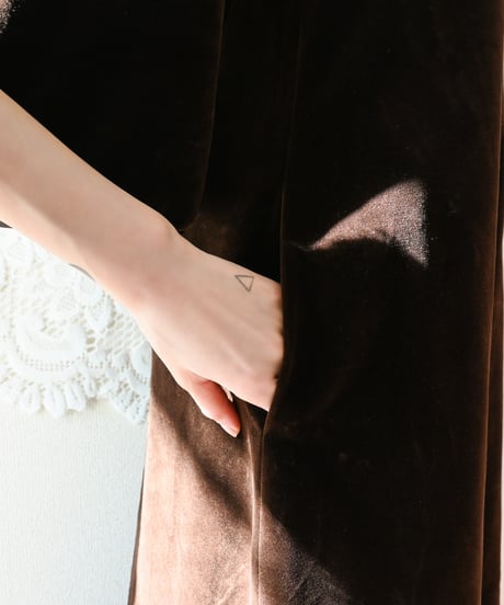【Seek an nur】1970's Euro Velour Maxi Dress