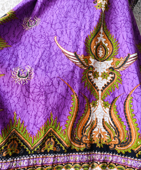 【tiny yearn】African Batik Boubou Maxi Dress