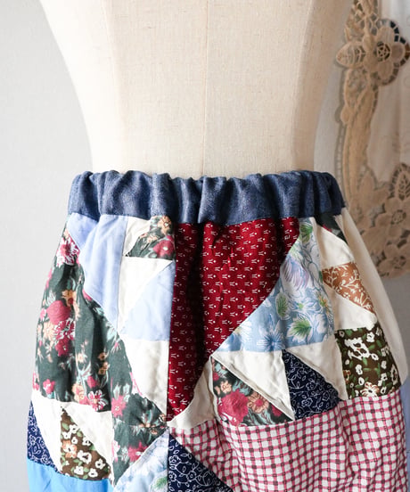 【tiny yearn】Crazy Quilted Patchwork Skirt