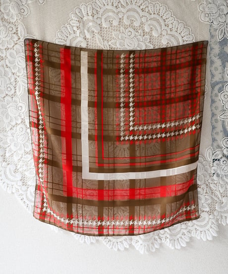 【tiny yearn】Vintage Sheer Check Scarf