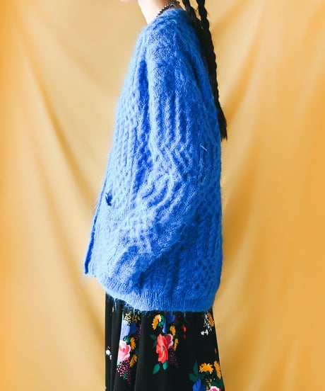 【tiny yearn】Cable Mohair Knit Over Cardigan