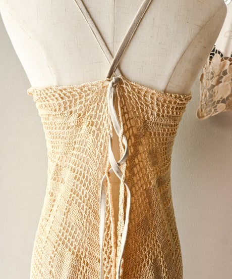 【Seek an nur】Vintage crochet cami dress