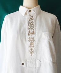 【Seek an nur】Tyrolean Linen Over Shirt