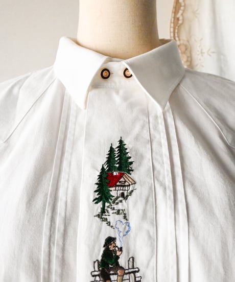 【Seek an nur】Tyrolean Embroidered Over Shirt