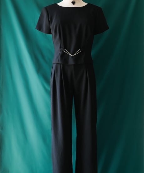 【Seek an nur】USA Black Jumpsuit