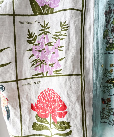 【curoam】Vintage tea towel patchwork shirt