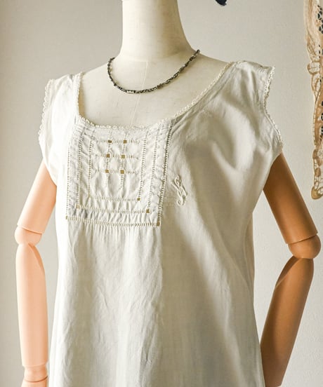 【Seek an nur】1890-1910's French antique night dress