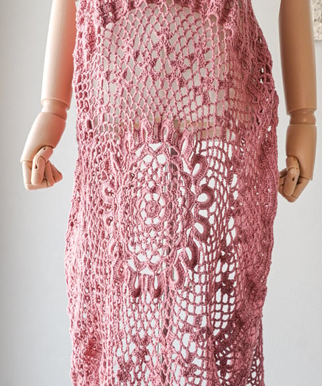 【Seek an nur】Vintage cotton crochet dress