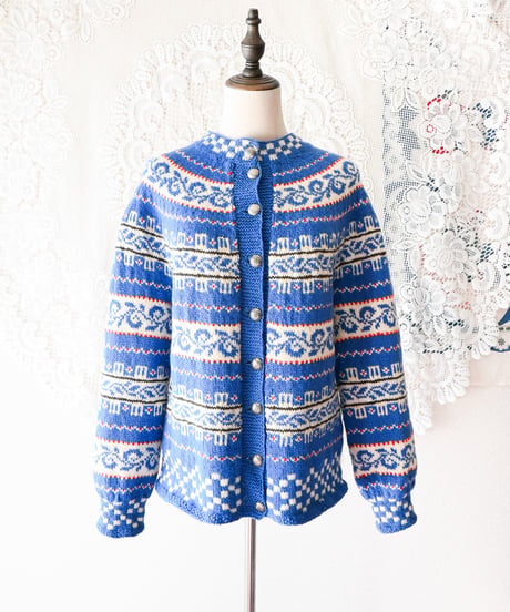 【tiny yearn】Nordic Jacquard Over Cardigan