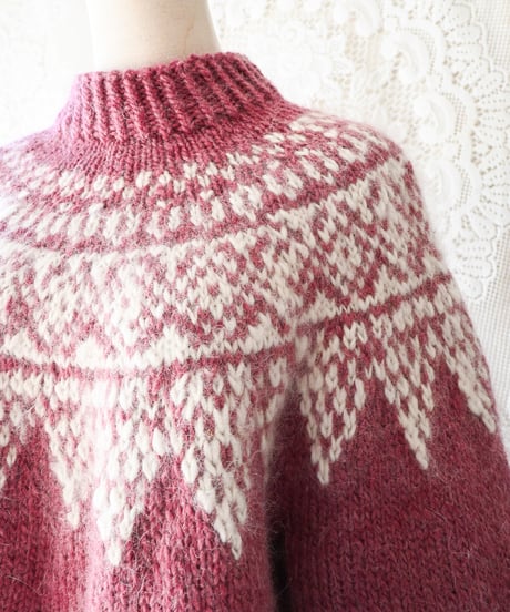 【tiny yearn】Nordic Hand Knit Over Sweater